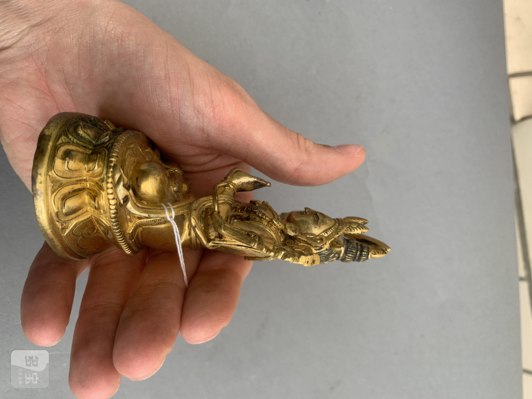 A GILT-BRONZE FIGURE OF MANJUSHRI - 图7